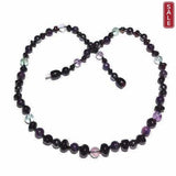 Childs Midnight Eirene Gemstone and Black Cherry Baltic Amber Necklace Love Amber X