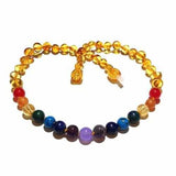 Childs Phoebe Polished Lemon Baltic Amber Beads and Gemstones Necklace Love Amber X