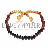 Childs Rainbow Bright Mixed Polished Baltic Amber Bead Necklace Love Amber X