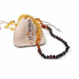 Childs Rainbow Bright Mixed Polished Baltic Amber Bead Necklace Love Amber X