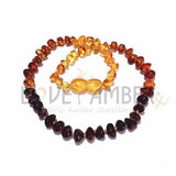 Childs Rainbow Bright Mixed Polished Baltic Amber Bead Necklace Love Amber X