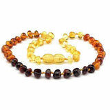 Childs Rainbow Bright Mixed Polished Baltic Amber Bead Necklace Love Amber X