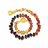 Childs Rainbow Bright Mixed Polished Baltic Amber Bead Necklace Love Amber X