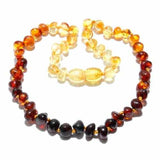 Childs Rainbow Bright Mixed Polished Baltic Amber Bead Necklace Love Amber X