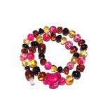 Childs Shelly Turtle Pink Jasper and Polished Rainbow Mixed Baltic Amber Necklace Love Amber X