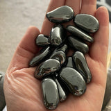 Genuine Hematite Tumblestone 1 Piece Love Amber X