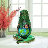 15cm Green Goddess Ghia Mother Earth Statue Mythic Resin Figurine Love Amber X Ltd
