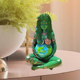 15cm Green Goddess Ghia Mother Earth Statue Mythic Resin Figurine Love Amber X Ltd