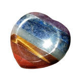 7 Chakra Heart Shape Stone Thumb Worry Stone. Anxiety Healing Crystals Gemstones Love Amber X Ltd