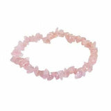 Taurus Birthstone Adult Elasticated Chip Bracelet Gift - Rose Quartz Love Amber X