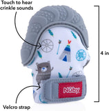 Nuby Baby Teething Mitt Glove Grey Nuby
