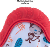 Nuby Baby Teething Mitt Red Glove 3+ Mths Nuby