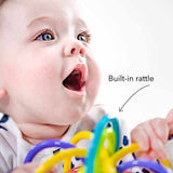 Nuby Lots A Loops Teething Ring and Built-in Rattle Toy Nuby