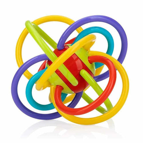Nuby Lots A Loops Teething Ring and Built-in Rattle Toy Nuby