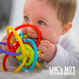 Nuby Lots A Loops Teething Ring and Built-in Rattle Toy Nuby
