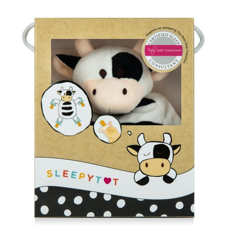 Cow Sleepytot Baby Comforter Toy Soother Dummy Holder Black White Sleepytot