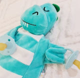 Sleepytot Baby Comforter Dummy Holder Green Dinosaur Sleepytot