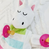 Sleepytot Baby Comforter Dummy Holder White Unicorn Sleepytot