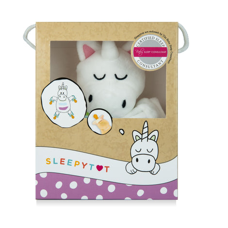 Sleepytot Baby Comforter Dummy Holder White Unicorn Sleepytot