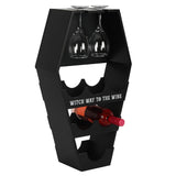 Black Funky Coffin Design Wine Shelf Something D