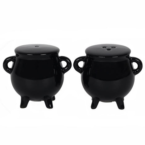 Black Shiny Cauldron Cruet Set Something D