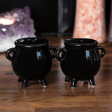 Black Shiny Cauldron Cruet Set Something D