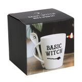 Black White Basic Witch Mug and Spoon Set Something D