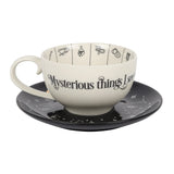 Black White Fortune Telling Ceramic Teacup. Something D