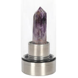 Genuine Amethyst Calming Glass Water Bottle Something D
