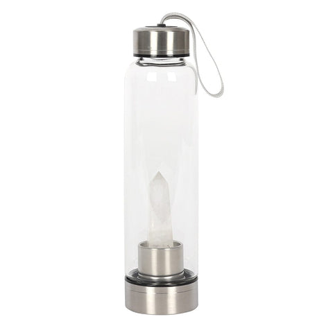 Genuine Clear Quartz Energising Glass Water Bottle Something D