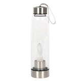 Genuine Clear Quartz Energising Glass Water Bottle Something D