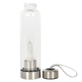 Genuine Clear Quartz Energising Glass Water Bottle Something D