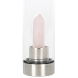Genuine Rose Quartz Purifying Glass Water Bottle Something D