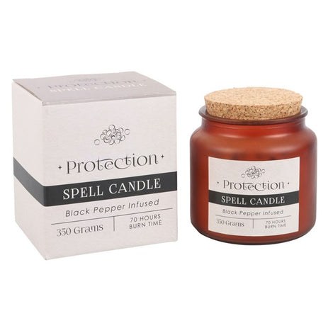 Black Pepper Infused Protection Spell Gift Boxed Candle