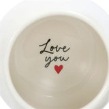 Love Heart Hidden Message Red White Rounded Mug