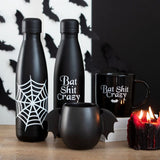 Bat Shit Crazy Black White Metal Water Bottle