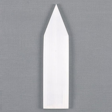 Selenite Flat Pointed Crystal Wand - Chakra Cleansing