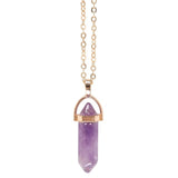 Amethyst Crystal Gemstone Necklace Card