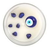 All Seeing Eye White Sage Crystal Chip Candle - Protection From Negativity
