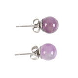 Amethyst Semi Precious Crystal Earrings For Spiritual Protection