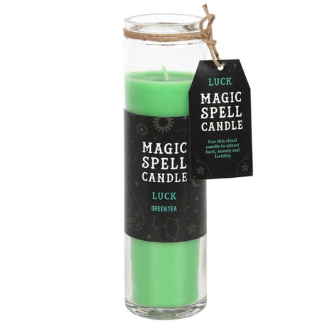 Green Tea 'Luck' Spell Tube Magic Candle - Good Fortune
