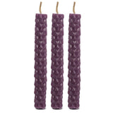 Set of 6 Purple Beeswax Spell Candles - Prosperity