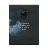 Darkest Nights Black Obsidian Crystal Moon Greeting Card - Protection