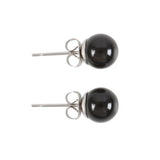 Black Agate Semi Precious Crystal Earrings For Protection