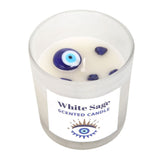 All Seeing Eye White Sage Crystal Chip Candle - Protection From Negativity