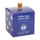 All Seeing Eye White Sage Crystal Chip Candle - Protection From Negativity