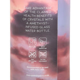 Purple Amethyst Set Your Intention Glass Gemstone Water Bottle