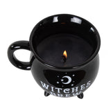 Witches Brew Cauldron Black Mug Candle