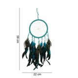Blue Green Turquoise Peacock Feather Dreamcatcher