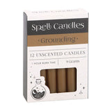 Pack of 12 Brown Grounding Magic Spell Candles